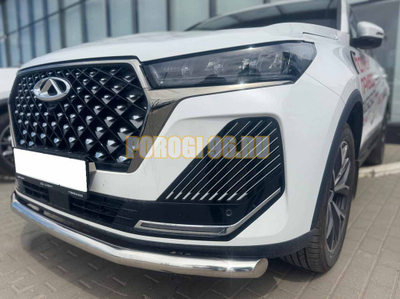 Защита переднего бампера Папа Тюнинг d60 для Chery Tiggo 7 Pro Max 2024-
