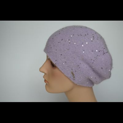 Vizio берет Италия 1042 B лиловый вязаный