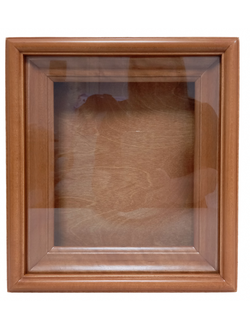 Киот деревянный с гладкой  рамой для иконы формата 13х16см