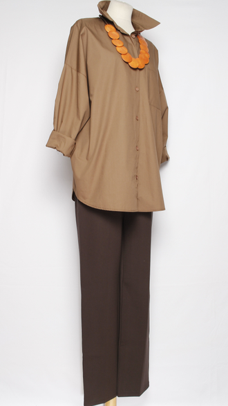 РУБАШКА "КЛАССИКА Карман" мокко р.50,52,54,56,58,60