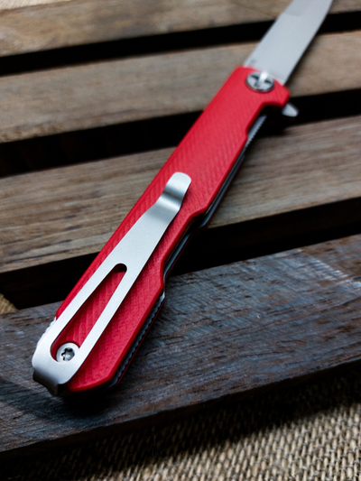 Складной нож Single EVO. Клинок копье. сталь AUS10, рукоять G10, цвет красный