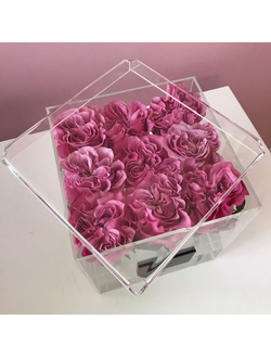 Стеклянный куб с розами Country blues STANDARD