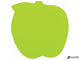 Блок самоклеящийся (стикеры), фигурный BRAUBERG, НЕОНОВЫЙ «Яблоко», 50 листов, зеленый, европодвес. 122709