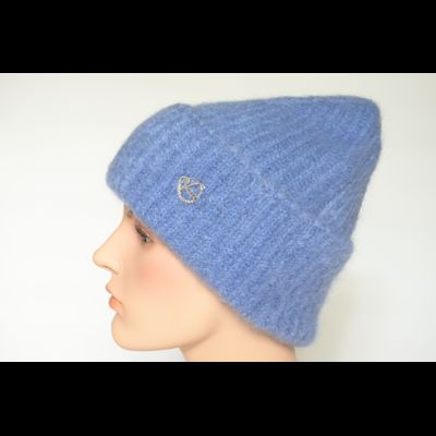 Vizio Шапка женская с отворотом Италия Визио 6946 CRYO голубая
