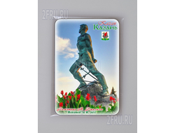 Магнит на холодильник 8х6 см. с символикой Казани - Памятник Мусы Джалилю