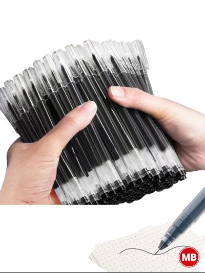 Набор гелевых ручек, 50 штук, черные, толщина линии 0.5 мм