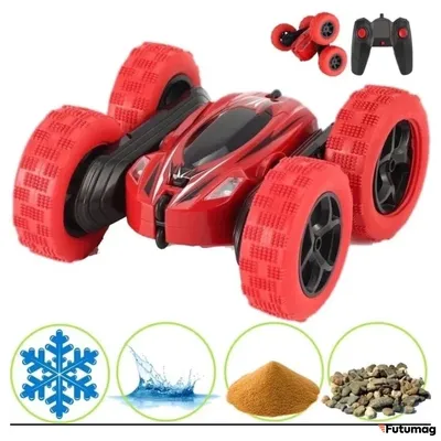 Дрифт машинка-перевертыш на радиоуправлении Красная