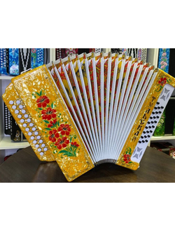 G-21-YW Гармонь Тульская-301М 25х25-III жёлтая