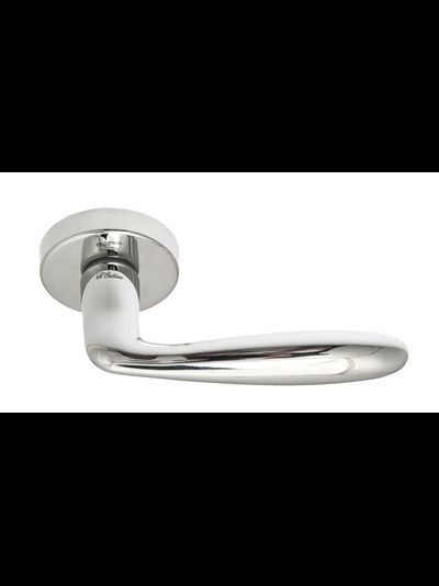 Дверная ручка на круглом основании Fratelli Cattini "DROP" 7-CR полированный хром