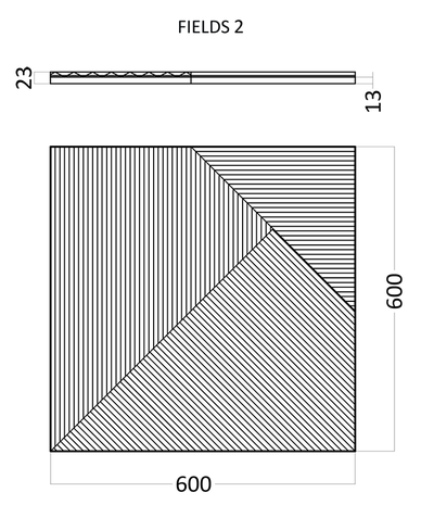Гипсовая панель FIELDS-2 артикул D-0008-2
