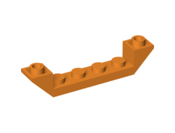 Slope, Inverted 45 6 x 1 Double with 1 x 4 Cutout, Orange (52501 / 4525650 / 6023970)