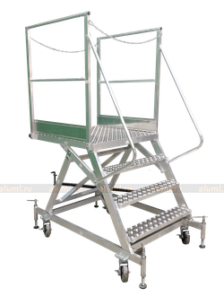 Авиационная лестница с площадкой ЛС 1.2 - с консолью 4 колеса