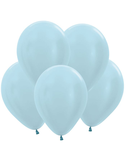 воздушный шар перламутр голубой 30 см. с гелием доставка по крансодару