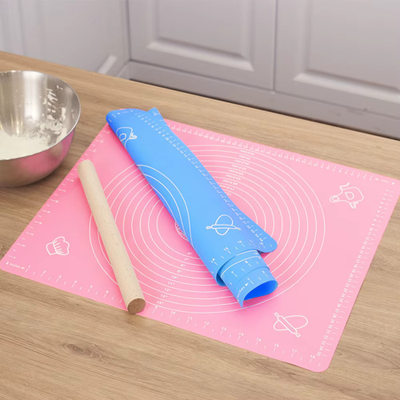 Большой кондитерский коврик силиконовый с разметкой, 64*45см