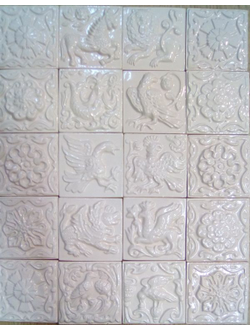 Изразцовая плитка "Древние символы" // 10*10