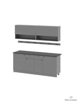 Энни 2,0 м кухонный гарнитур Графит серый