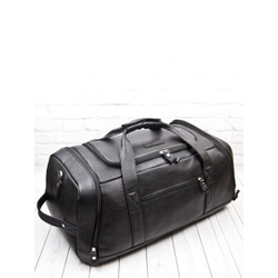 Кожаная дорожная сумка / рюкзак Napoli black 
(арт. 4034-01)