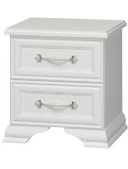 Тумба прикроватная лак белый ГРАЦИЯ СГ Браво-мебель 482*500*441