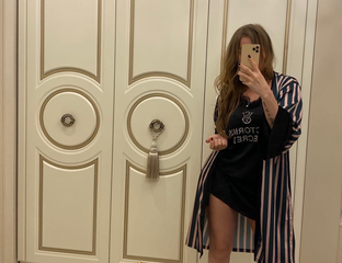 Халат и сорочка в полоску Виктория Сикрет. Victoria's Secret. Пижама ...