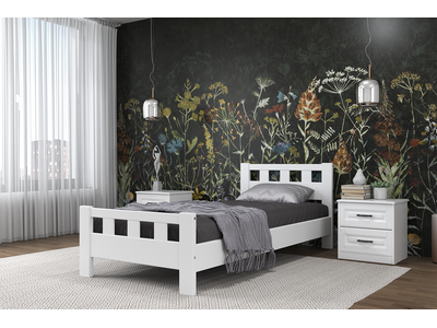 Кровать Вероника 2 Дуб белый (Браво)