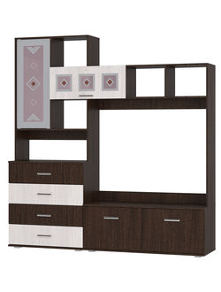 Гостиная Белла центральная секция венге/ясень белый (БТС)