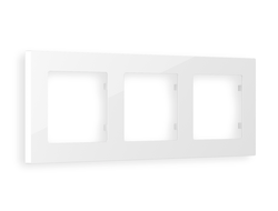 Рамка 3-ая Белый глянец, коллекция TECHNO - Ambrella Volt - ALFA
