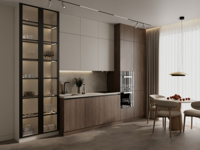 Вертикальный профиль для фасадов Intuit, L=4 100 мм, черный матовый AA0760.VP410.BKBAN.CJ  ARISTO *