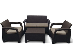 Комплект пластиковой мебели Yalta 2set AFM-1020A Brown/Cappuccino