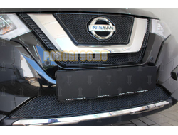 Защита радиатора Nissan X-Trail T32 2018- black середина PREMIUM