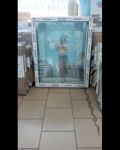 0000010 Окно ширина 1000 высота 1200. Профиль Melke 60 , 32 стеклопакет, ГЛУХОЕ