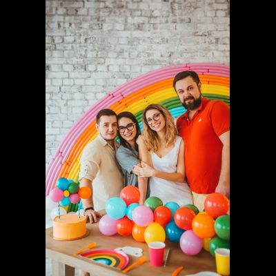 Оформление детского дня рождения в стиле "Радуга" "№ 1463