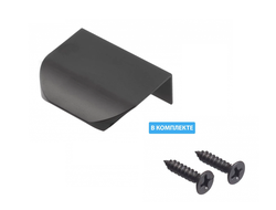 SALE Ручка мебельная  ЧЁРНЫЙ  МАТОВЫЙ  торцевая  UA-HEXА32-20M  GTV