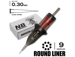 9 RLLT/0.30 - Round Liner Long Taper "BEE NEEDLE"