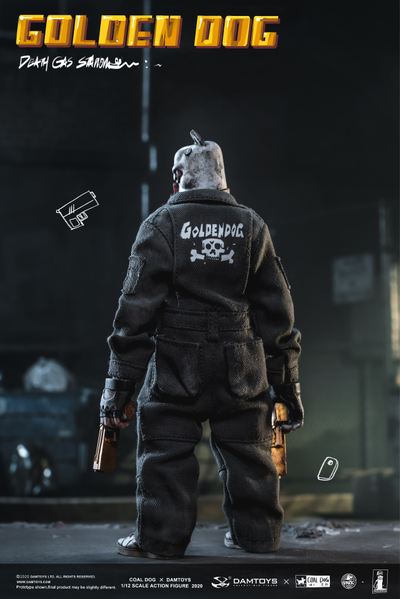 ПОМЯТА УПАКОВКА - Золотой Пёс - Коллекционная ФИГУРКА 1/12 scale GOLDEN DOG – Death Gas Station series (PES022) - Damtoys x Coal Dog