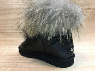 UGG Australia Черные, fox fur (36-40) Арт.018МF