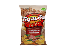 Бульба chips со вкусом Деревенских копченостей, из сырого картофеля, в упаковке 75 гр
