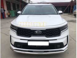 Защита переднего бампера d60 для Kia Sorento 2020-
