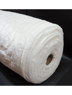 Ткань Мех искусственный белый с ворсом 9 мм для шитья игрушек и рукоделия И-30