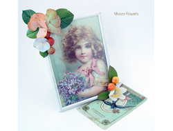 Фоторамка с цветами и яблочками "Сквозь время". ЕСТЬ В НАЛИЧИИ.