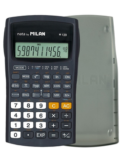 Научный калькулятор Milan M139 с 10+2-разрядным экраном, 139 функций (черный)