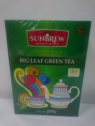 Чай SUNBREW BIG LEAF GREEN TEA 200 гр.