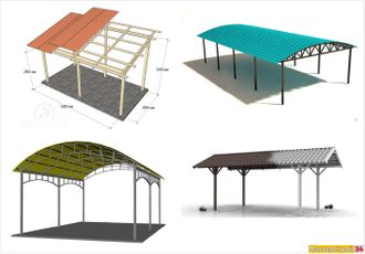 Навес из шифера