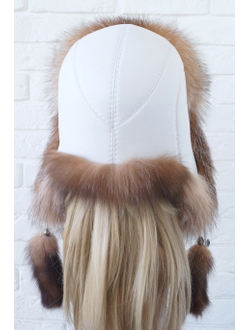 Ушанка "Полярная звезда" цвет белый + кристалл (копия)