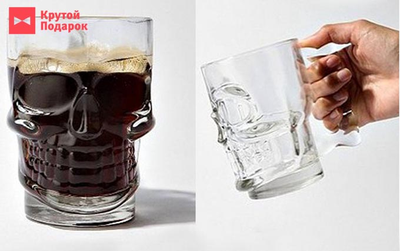 пивной бокал череп