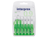 Ершики межзубные 0,9 мм, зеленые Interprox, Dentaid, 6 шт.