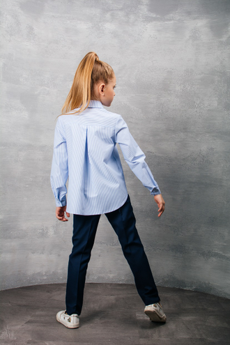 Д 5295 Блузка длинный рукав карман с клапаном р.122-170