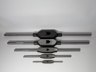 Набор метчикодержателей (Вороток для метчиков) из 5 шт (Квадрат: 2-4.5 мм; 3.15-6.3 мм; 3.55-9  мм; 5.6-16 мм; 6-18 мм;)