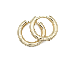 Серьги колечки позолота