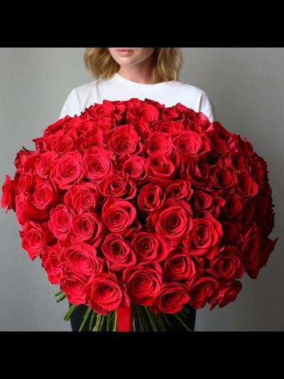 101 красная роза