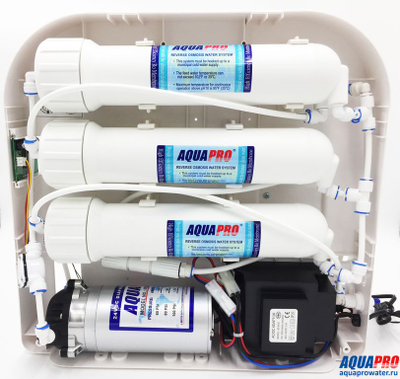 Безбаковая система обратного осмоса AquaPro AQB-600DF с дисплеем загрязненности картриджей